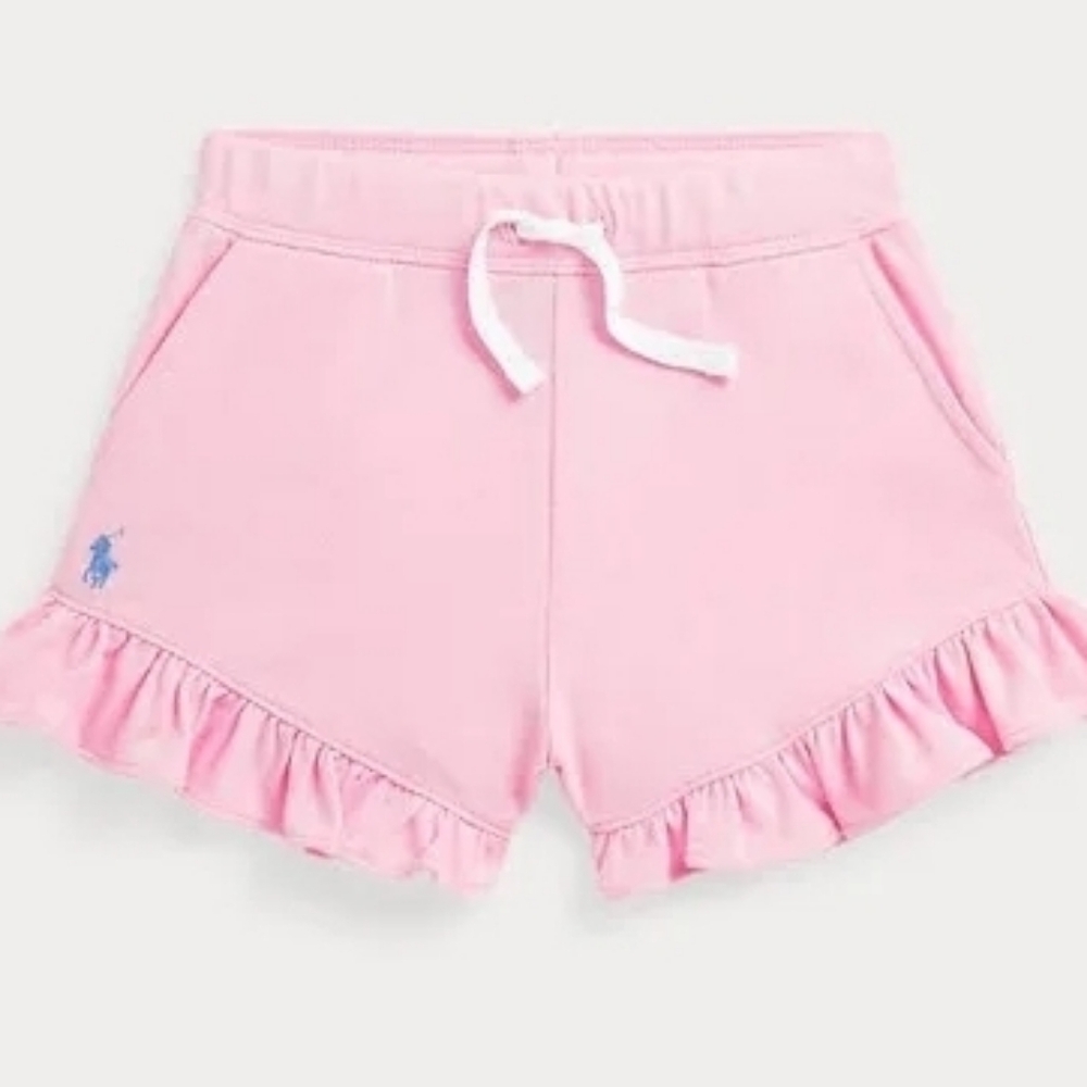 Ralph Lauren Ruffled Stretch Mesh Shorts